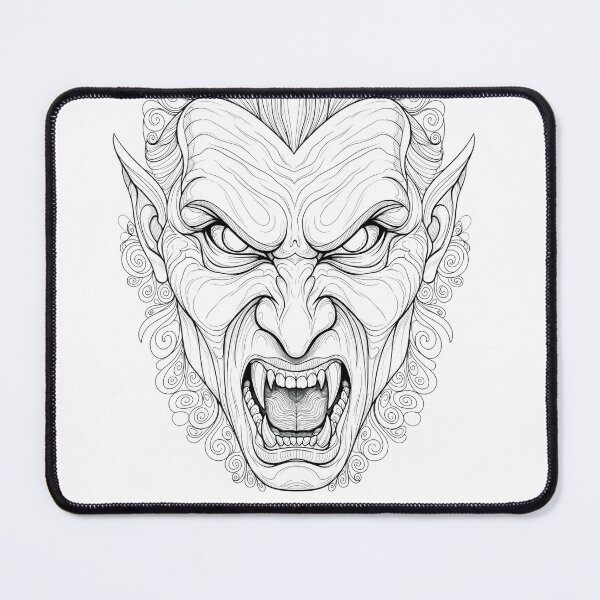 Item preview, Creepy Vampire Face Black And White Horror designed and sold by Shoot-The-Moon.