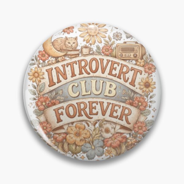 Item preview, Introvert Club Forever Aesthetic Vintage Floral Cozy Art Design designed and sold by Sanika arts .