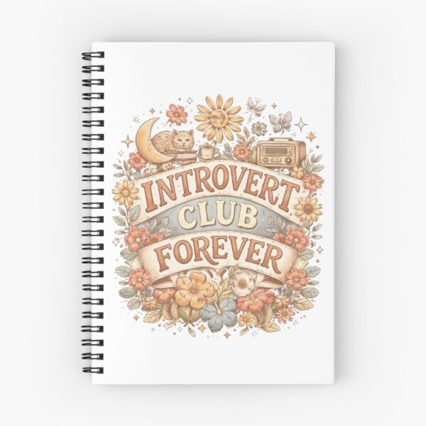 Item preview, Introvert Club Forever Aesthetic Vintage Floral Cozy Art Design designed and sold by Sanika arts .