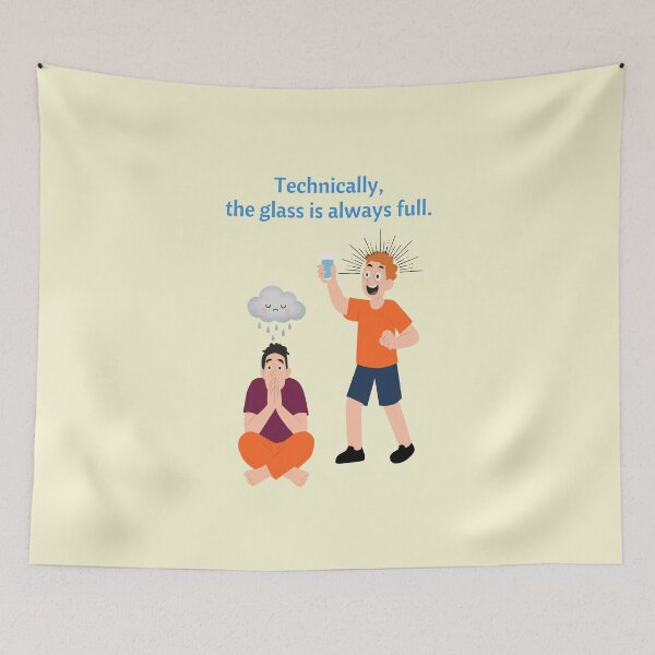 Item preview, The Glass is Always Full Science Logic Funny Physics designed and sold by Surabhi Jain.
