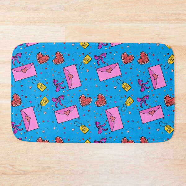 Item preview, Cute Valentine Love Letters Pattern – Be Mine Hearts & Pink Envelope Design designed and sold by TheStephanieRome.