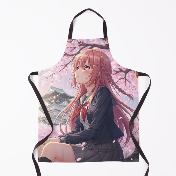 Item preview, Anime Girl Osaka Castle Nostalgic Spring Sakura designed and sold by Chibifaceneko.