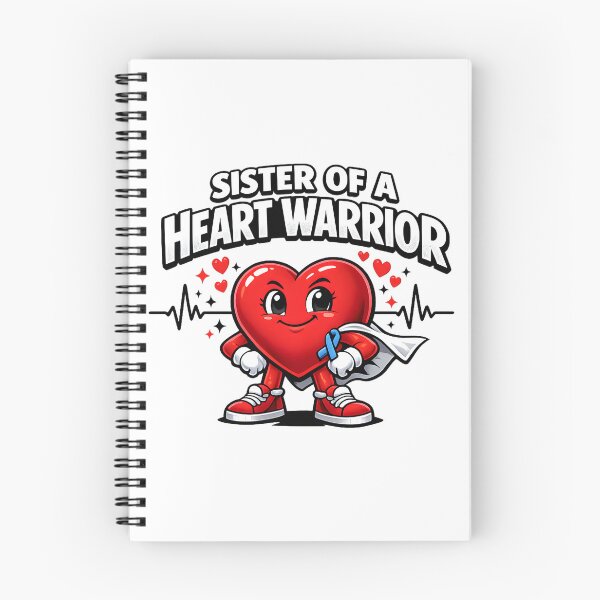 Item preview, Sister of a Heart Warrior Cute Heart Mascot Support Design designed and sold by LunaMagicStudio.