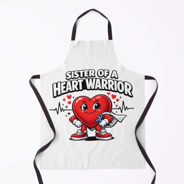 Item preview, Sister of a Heart Warrior Cute Heart Mascot Support Design designed and sold by LunaMagicStudio.