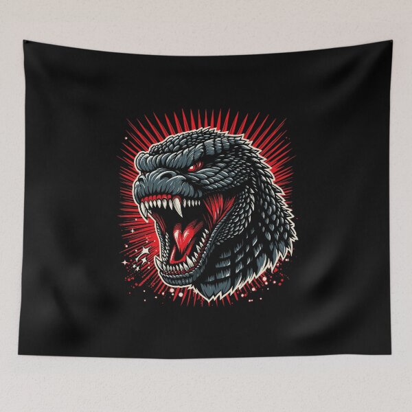 Item preview, Fierce dragon illustration with a powerful expression, showcasing vibrant colors and striking details. designed and sold by beast-net.