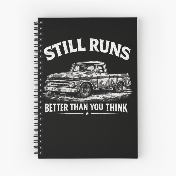 Item preview, Still Runs Better Than You Think – Rustic Black & White Pickup Design designed and sold by PrintHorizonD.
