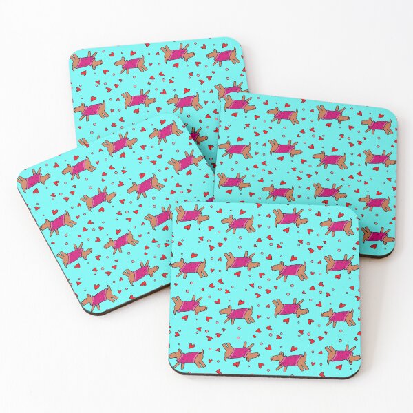 Item preview, Cute Valentine Dog Pattern – Pink Sweater Puppy Hearts Aesthetic Design designed and sold by TheStephanieRome.