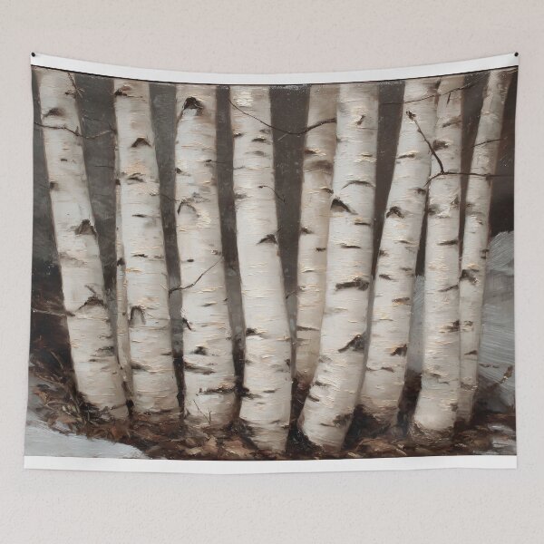 Item preview, Birch Trees in a Serene Forest designed and sold by lautir.