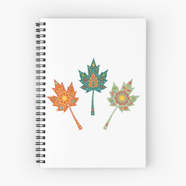 Item preview, Folk Art Maple Leaf Trio – Scandinavian Folk Art by heidiannemorris © designed and sold by FOLK ART FUSION by heidiannemorris.