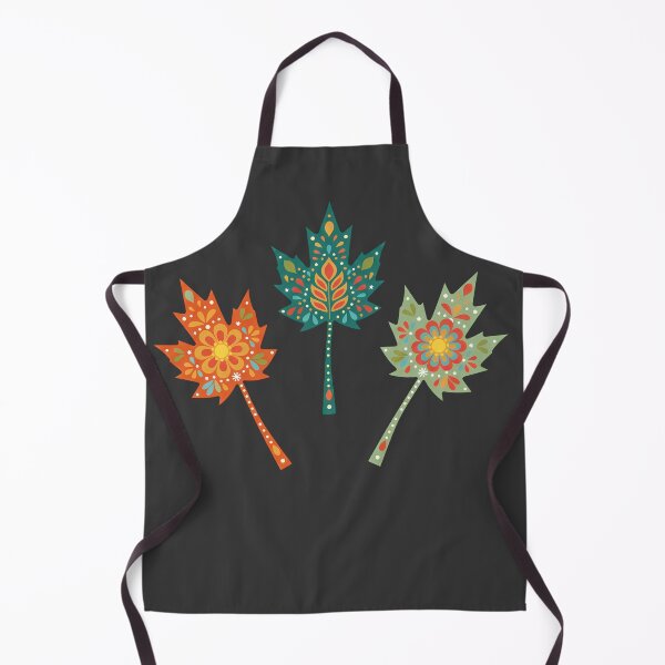 Item preview, Folk Art Maple Leaf Trio – Scandinavian Folk Art by heidiannemorris © designed and sold by FOLK ART FUSION by heidiannemorris.