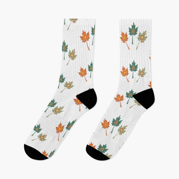 Item preview, Folk Art Maple Leaf Trio – Scandinavian Folk Art by heidiannemorris © designed and sold by FOLK ART FUSION by heidiannemorris.