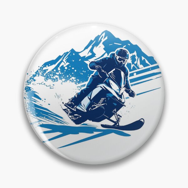 Item preview, Snowmobile Adventure - Riding Down Snowy Mountains. designed and sold by LunaPrintCo.