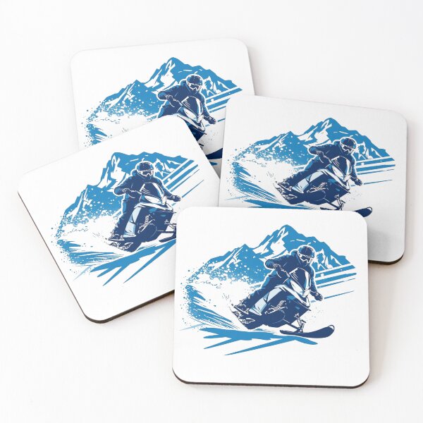 Item preview, Snowmobile Adventure - Riding Down Snowy Mountains. designed and sold by LunaPrintCo.