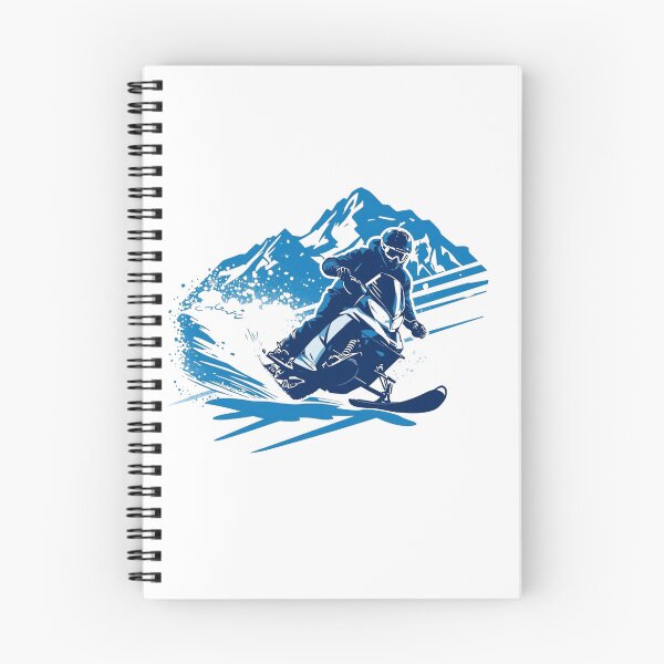Item preview, Snowmobile Adventure - Riding Down Snowy Mountains. designed and sold by LunaPrintCo.