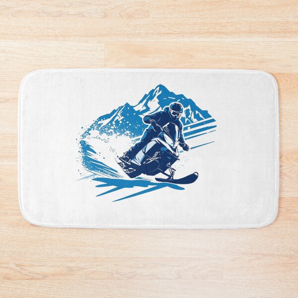 Item preview, Snowmobile Adventure - Riding Down Snowy Mountains. designed and sold by LunaPrintCo.