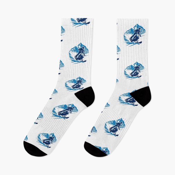 Item preview, Snowmobile Adventure - Riding Down Snowy Mountains. designed and sold by LunaPrintCo.