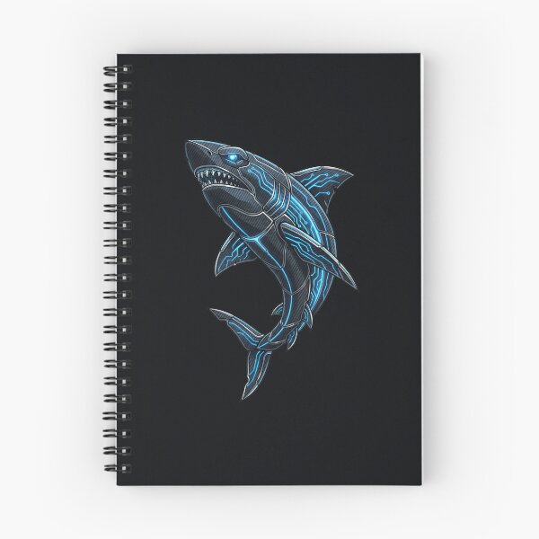 Item preview, Cyberpunk Mecha Shark Neon Circuit designed and sold by EimSol.