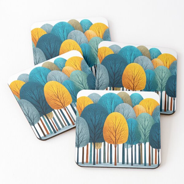 Item preview, Colorful Forest of Vibrant Trees designed and sold by lautir.