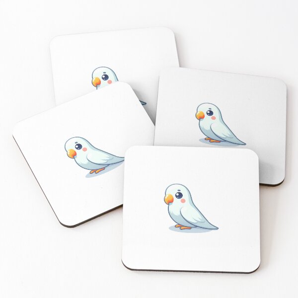 Item preview, Cute cartoon budgerigar with a cheerful expression and vibrant colors. designed and sold by cave-canvas.