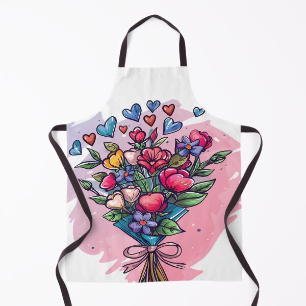 Item preview, Floral Bouquet Heart Saint Valentine's Day - Cute Kawaii Flower Love Art Print designed and sold by DesignArtist.ia.