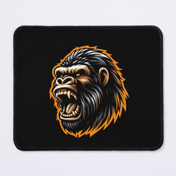 Item preview, A fierce gorilla head illustration with prominent features and bold colors. designed and sold by beast-net.