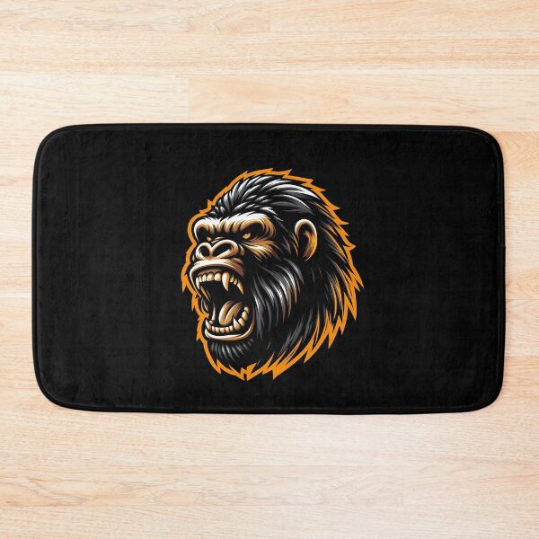 Item preview, A fierce gorilla head illustration with prominent features and bold colors. designed and sold by beast-net.