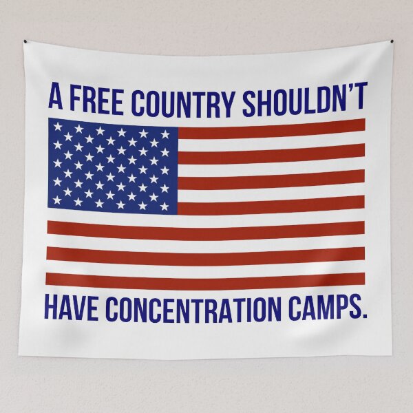 Item preview, A free country shouldn’t have concentration camps. designed and sold by Rachel the Artist .