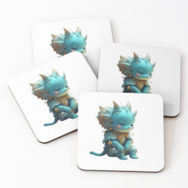 Item preview, Cute Blue Dragon Fantasy Creature – Whimsical Creature Art designed and sold by AIANDIMAGIC.