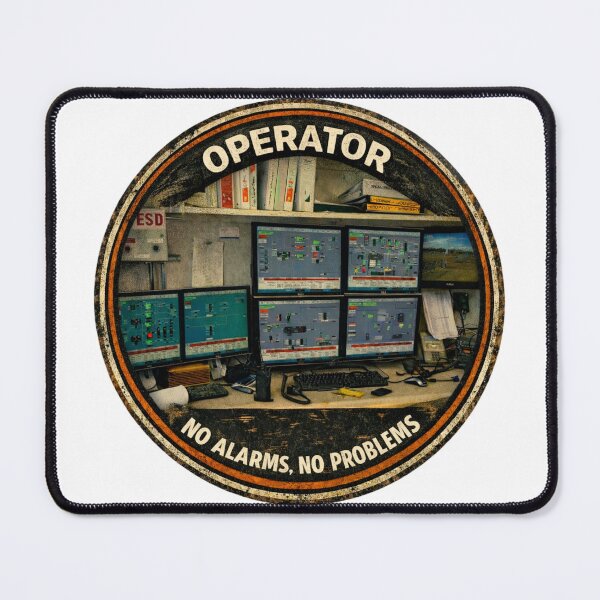 Item preview, Operator – No Alarms, No Problems | Oilfield Control Room Badge designed and sold by DigiWoosh.