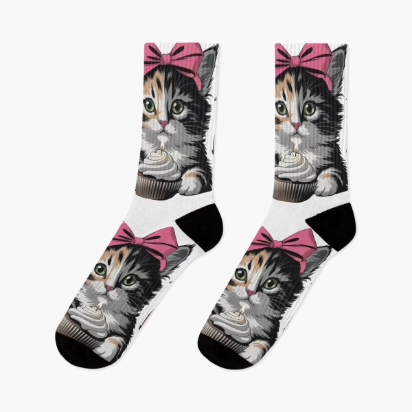 Item preview, Birthday Candle Cat Cupcake Pink Bow Gradient Star Butterfly designed and sold by JediKittenWars.