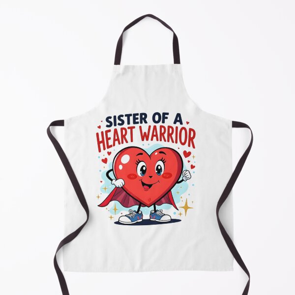 Item preview, Sister of a Heart Warrior Cute Heart Mascot Support Design designed and sold by LunaMagicStudio.
