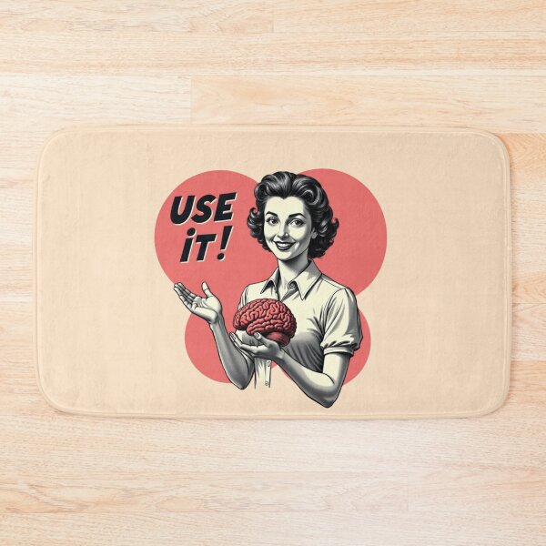 Item preview, Use It! Retro Sarcastic Brain Design designed and sold by PriyaMagic.
