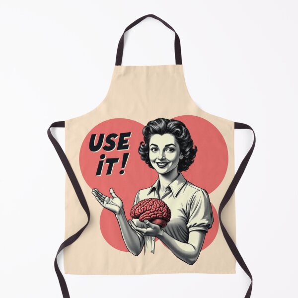 Item preview, Use It! Retro Sarcastic Brain Design designed and sold by PriyaMagic.