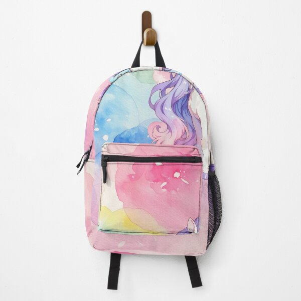 Item preview, Watercolor Kawaii Purple Mane Unicorn with Ethereal Floral Bloom Art designed and sold by Jagamusubi.
