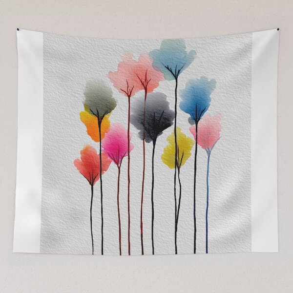 Item preview, Colorful Abstract Trees designed and sold by lautir.