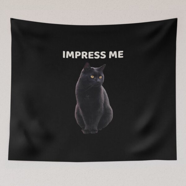 Item preview, Impress Me – Sassy Black Cat Minimalist Design designed and sold by MB-CatPrints.