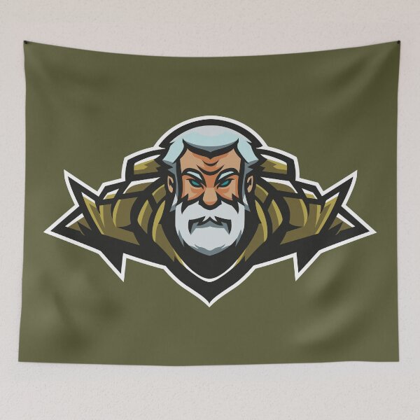 Item preview, Old Man Warrior – Legendary Elder Fighter Art designed and sold by MerlinWear.