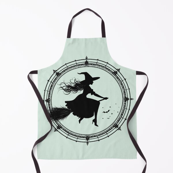 Item preview, Silent magic, witch on a broomstick in an ornamental circle designed and sold by LiskoDesign.