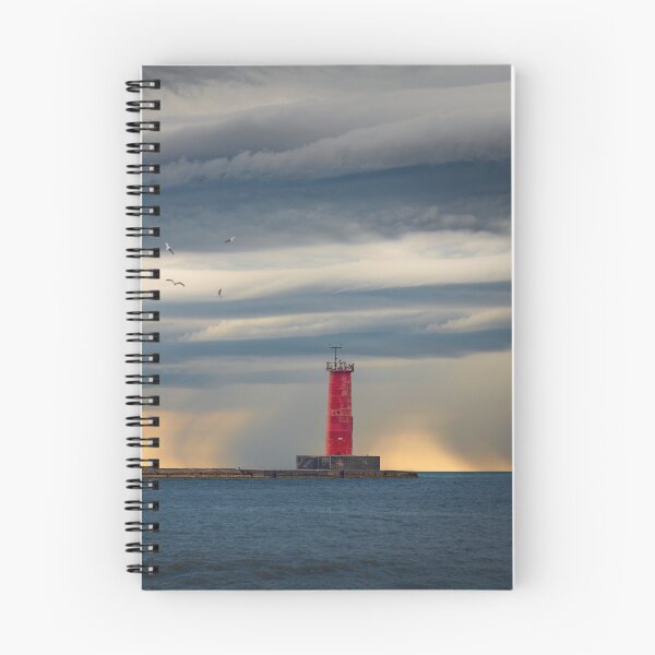 Item preview, Rain behind Sheboygan Wisconsin lighthouse designed and sold by TerraMediaLLC.