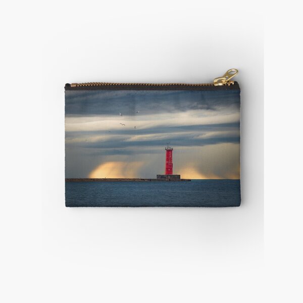 Item preview, Rain behind Sheboygan Wisconsin lighthouse designed and sold by TerraMediaLLC.
