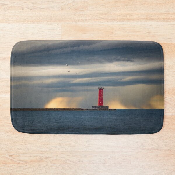 Item preview, Rain behind Sheboygan Wisconsin lighthouse designed and sold by TerraMediaLLC.