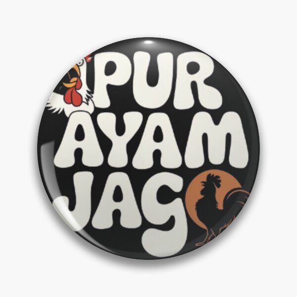 Item preview, Pur Ayam Jago – Retro Typography Rooster Illustration on Black designed and sold by dortmond.