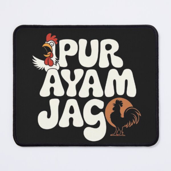Item preview, Pur Ayam Jago – Retro Typography Rooster Illustration on Black designed and sold by dortmond.