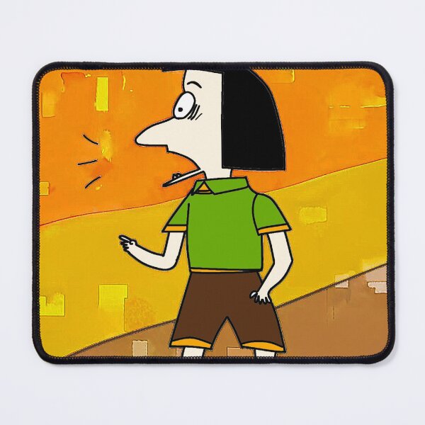 Item preview, "Cartoon Character with Striped Outfit on Abstract Background" designed and sold by nighttime1990.