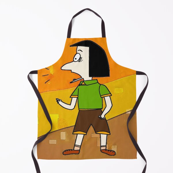 Item preview, "Cartoon Character with Striped Outfit on Abstract Background" designed and sold by nighttime1990.