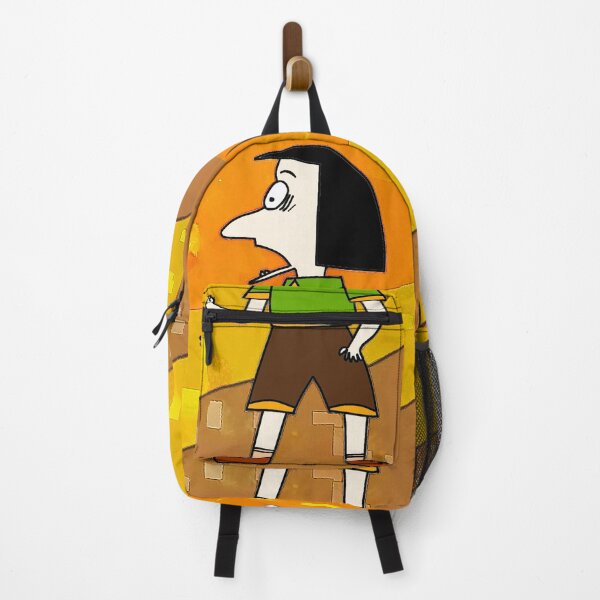 Item preview, "Cartoon Character with Striped Outfit on Abstract Background" designed and sold by nighttime1990.
