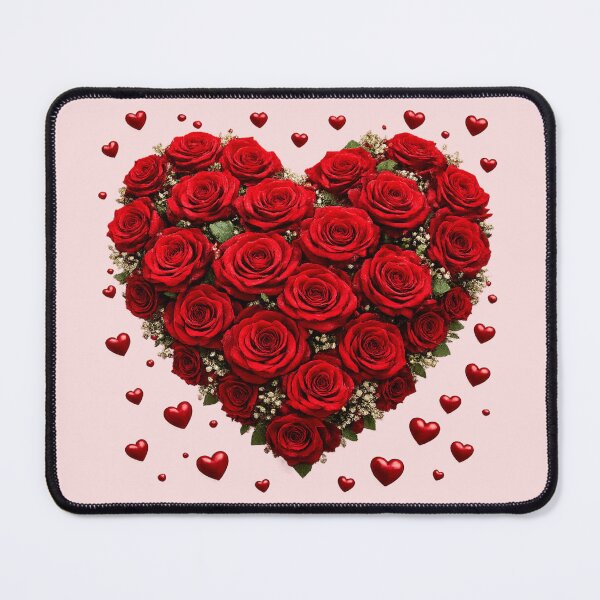 Item preview, Valentine Luxury Red Roses Heart for Lovers designed and sold by NatureFloralArts.