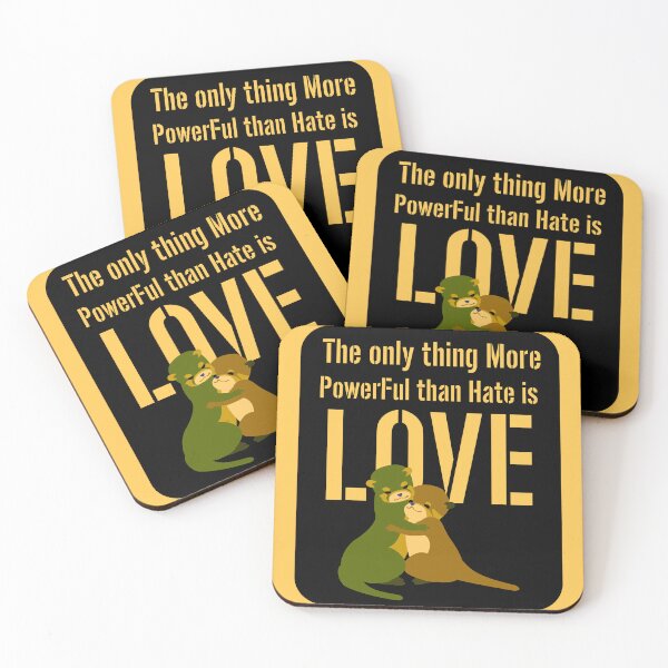 Item preview, The Only Thing More Powerful Than Hate Is Love – Inspirational Unity Quote Art designed and sold by ArtsyExplorer.