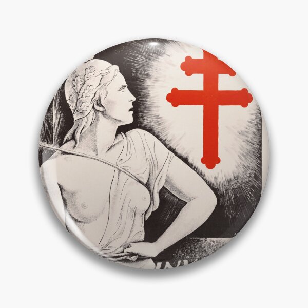 Item preview, Invaded But Not Conquered WWII Poster | Marianne Liberty Art | Cross of Lorraine | French Resistance & Hope designed and sold by artofuniverse.