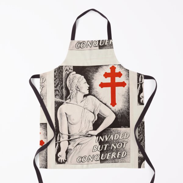 Item preview, Invaded But Not Conquered WWII Poster | Marianne Liberty Art | Cross of Lorraine | French Resistance & Hope designed and sold by artofuniverse.